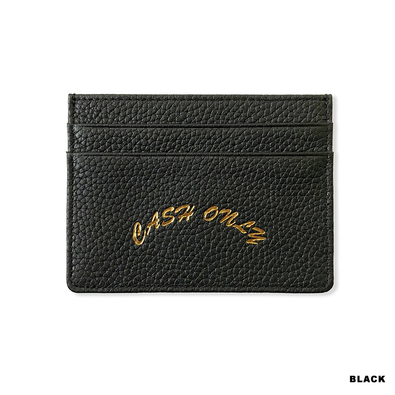 CASH ONLY(キャッシュオンリー)/ Leather Cardholder -3.COLOR-(BLACK)