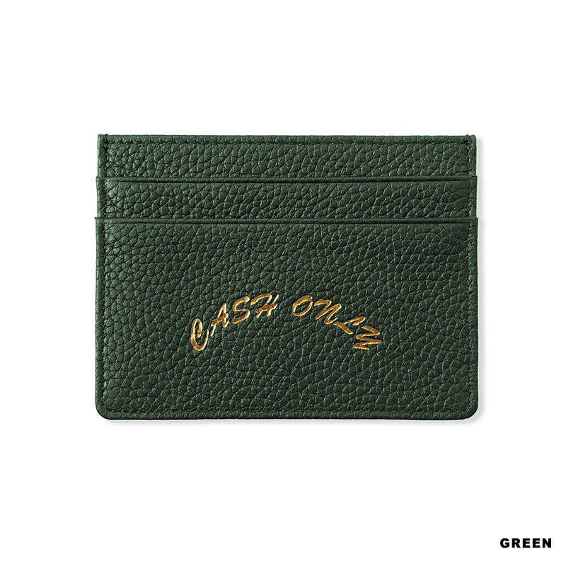 CASH ONLY(キャッシュオンリー)/ Leather Cardholder -3.COLOR-(GREEN)