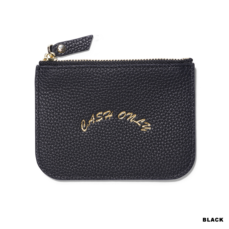 CASH ONLY(キャッシュオンリー)/ Leather Zip Wallet -2.COLOR-(BLACK)
