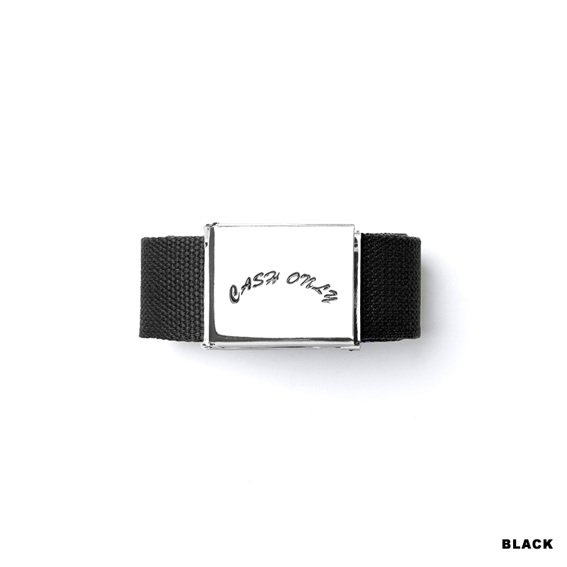 CASH ONLY(キャッシュオンリー)/ Logo Web Belt -2.COLOR-(BLACK)