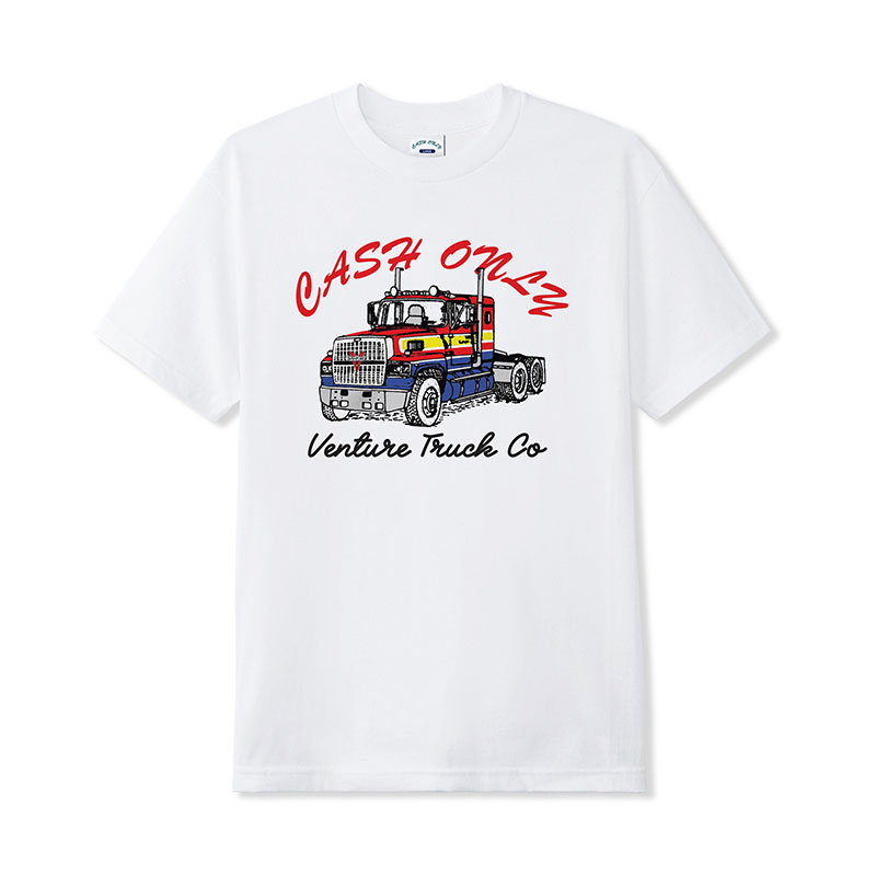CASH ONLY(キャッシュオンリー)/ Truck Tee -2.COLOR-(WHITE)