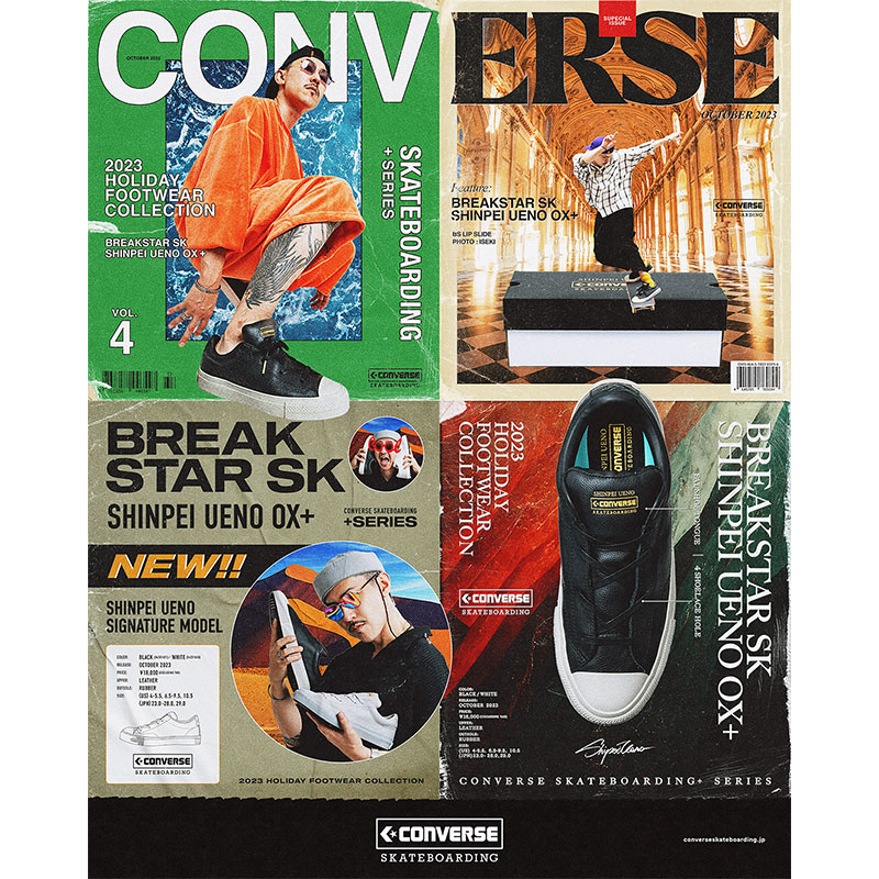 CONVERSE SKATEBOARDING(コンバーススケートボーディング)/ BREAKSTAR SK SHINPEI UENO OX + -WHITE-