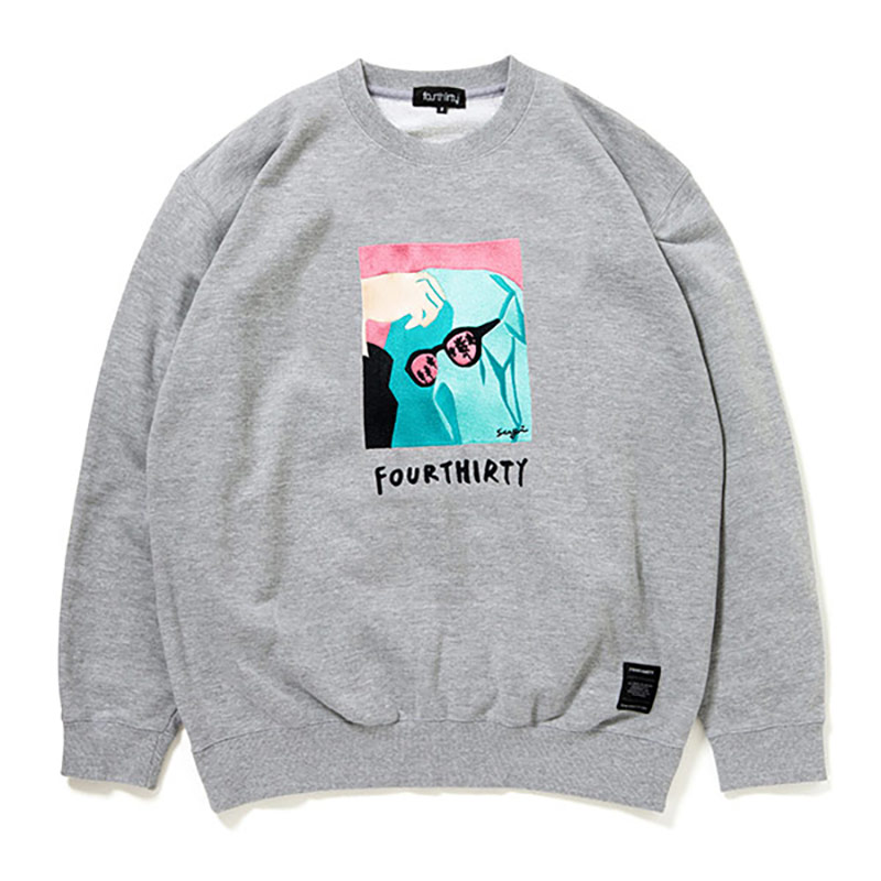 430(フォーサーティー)/ SUGI2 MASK CN SWEAT -3COLOR-(GREY)