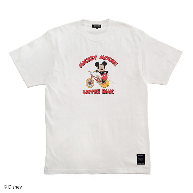 Disney  “MICKEY LOVES BMX”  S/S TEE/430(WHITE)