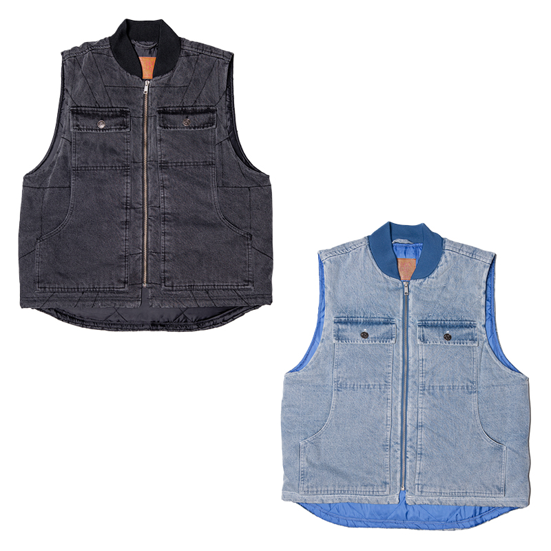 Hoddle Skateboards（ホドル）/ HODDLE ZIP UP CARPENTER VEST -2.COLOR-