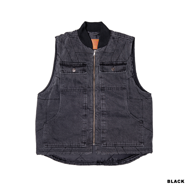 Hoddle Skateboards（ホドル）/ HODDLE ZIP UP CARPENTER VEST -2.COLOR-