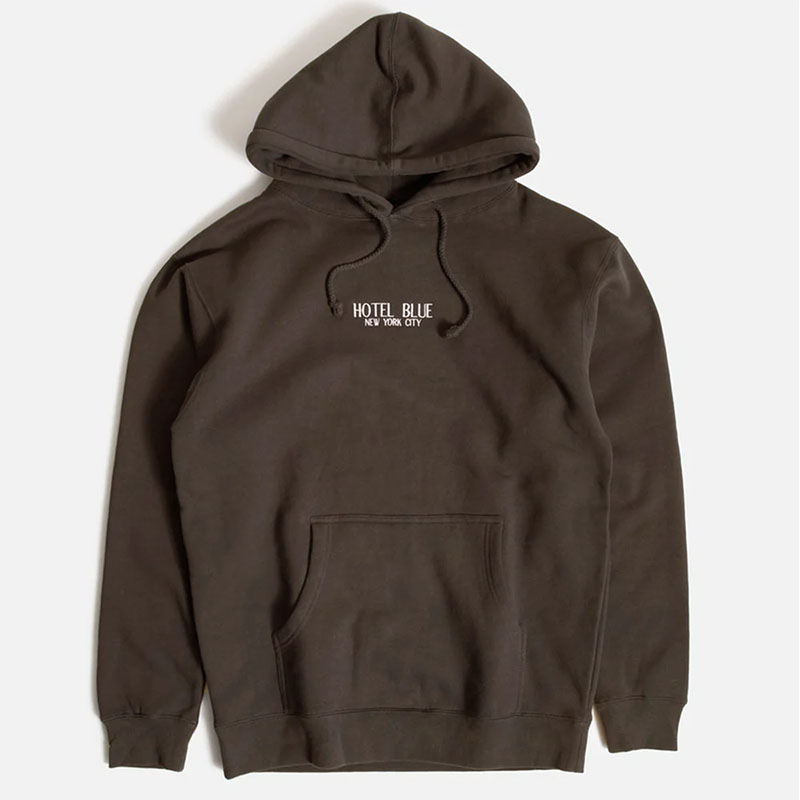 HOTEL BLUE(ホテルブルー）/ EMBROIDERED LOGO HOODY -2.COLOR-(BROWN)