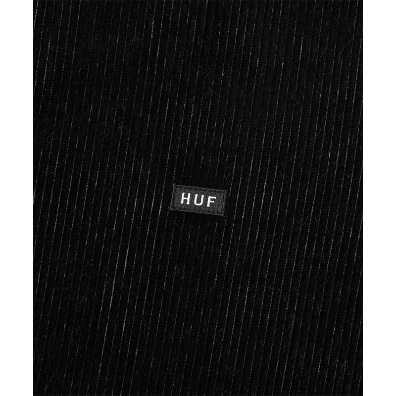 HUF(ハフ)/ BAR LOGO TWO CORD SHIRT -BLACK-