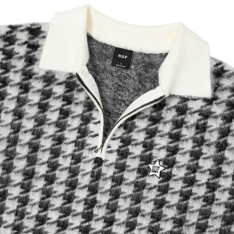 HUF(ハフ)/ ONE STAR HOUNDSTOOTH POLO SWEATER -2.COLOR-