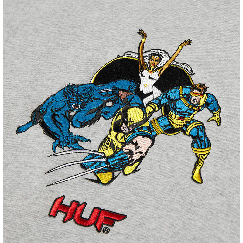 HUF(ハフ)/ HUF X X-MEN MUTANT TEAM-UP CREWNECK -H.GREY-