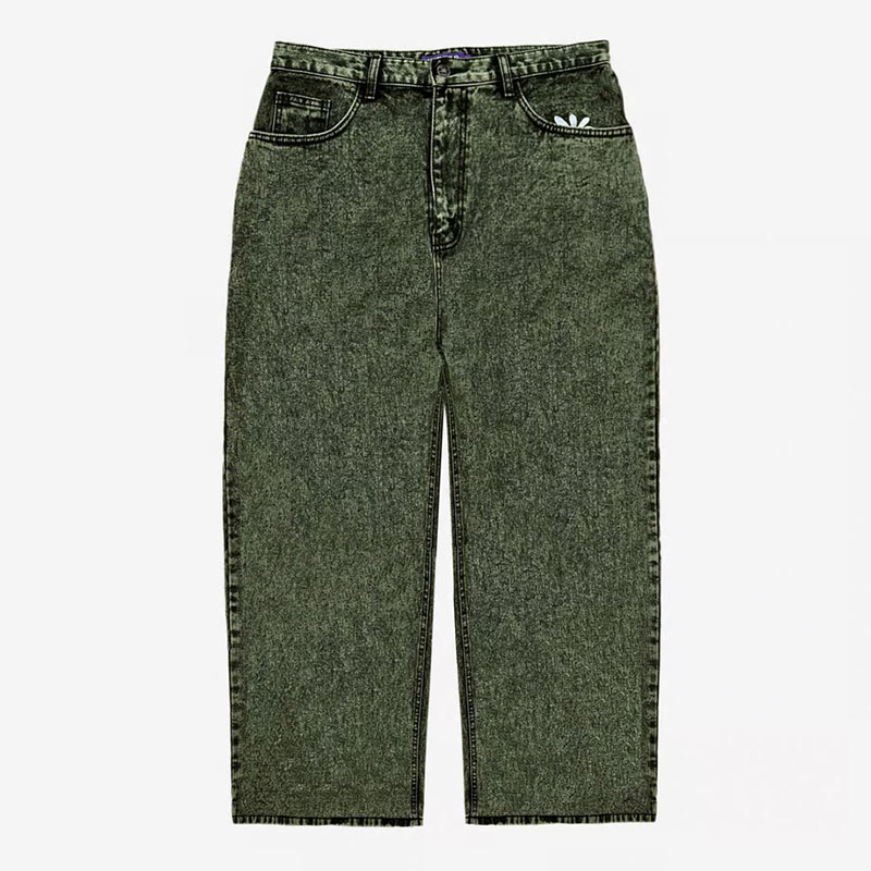LABROS(ラブロス)/ Stone Washed Smart Daisy Baggy Jeans -GREEN-