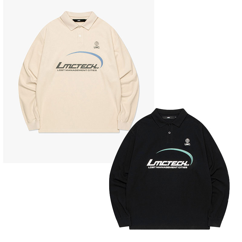 LMC(エルエムシー)/ TECH PK COLLAR LONG SLV TEE -2.COLOR-