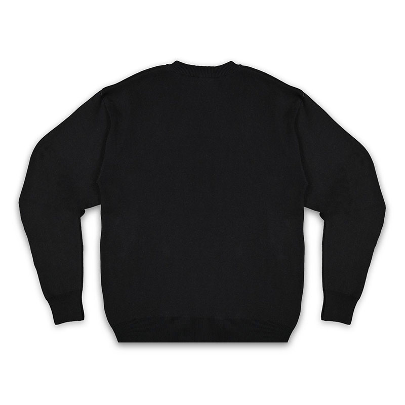 OCTAGON(オクタゴン)/ FACE KNITTED SWEATER -BLACK-