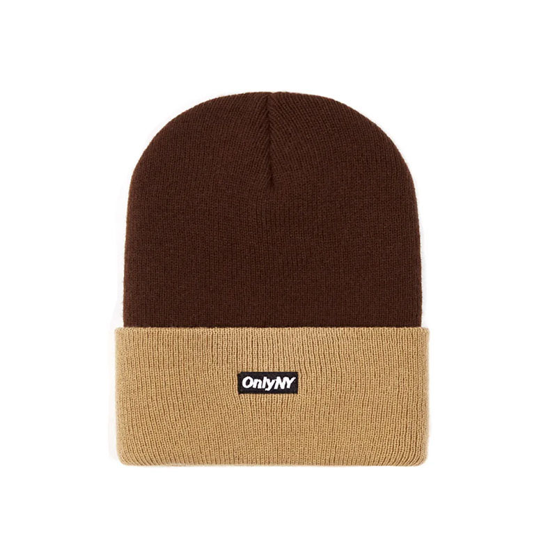 ONLY NY(オンリーニューヨーク)/ BLOCK LOGO BEANIE -2COLOR-(BROWN)