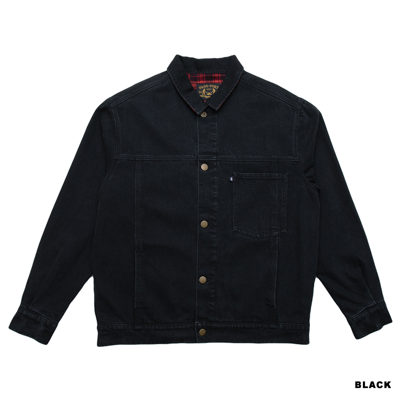 PASS PORT(パスポート)/ Workers Club Lined Denim Jacket -2.COLOR-(BLACK)