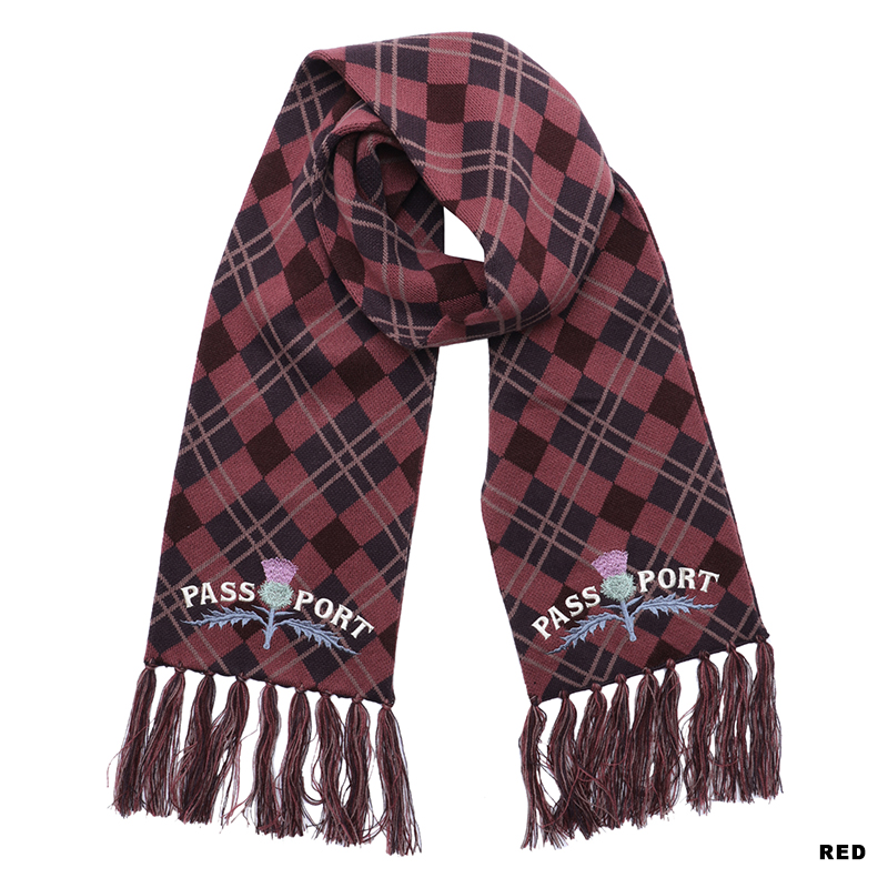 PASS PORT(パスポート)/ Thistle Scarff -3.COLOR-(RED)