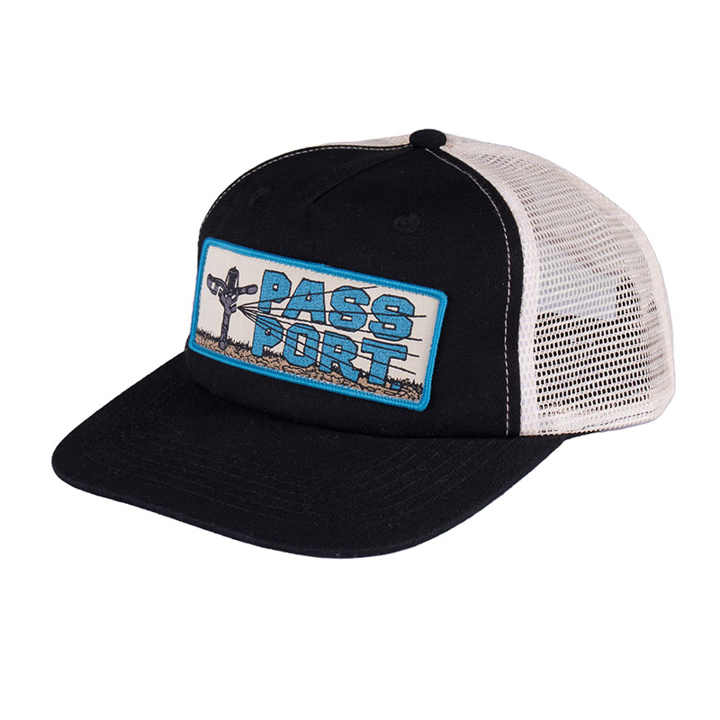 PASS PORT(パスポート)/ WATER RESTRICTIONS WORKERS TRUCKER CAP -3.COLOR-(BLACK)