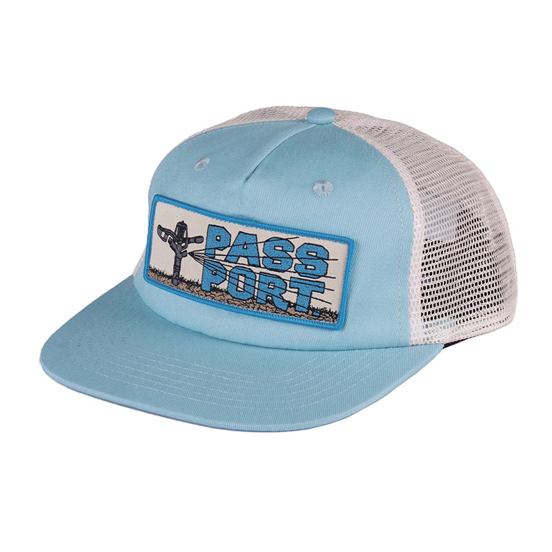 PASS PORT(パスポート)/ WATER RESTRICTIONS WORKERS TRUCKER CAP -3.COLOR-(BLUE)