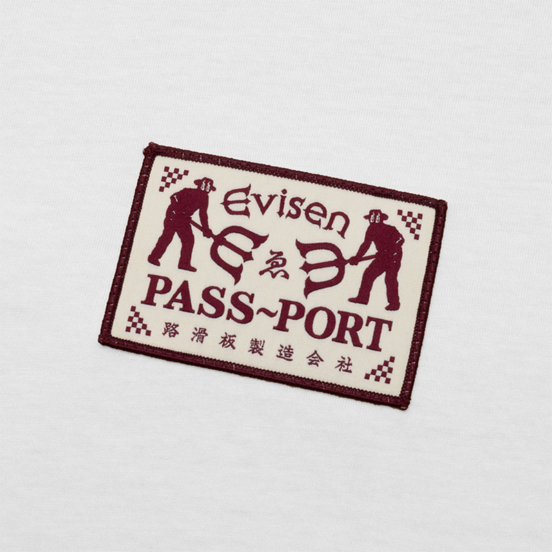 PASS PORT(パスポート)/ EVISEN LOGO LOCK UP TEE -WHITE-