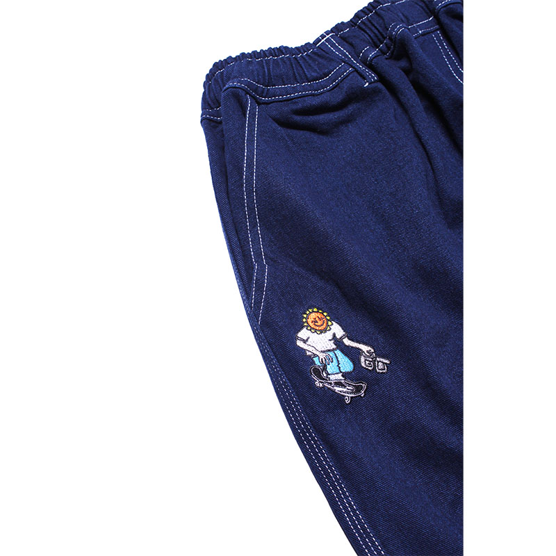 TELEVISI STAR(テレビジスター)/ NAVY DENIM SUNFLOWERS WHITE STICH -NAVY-