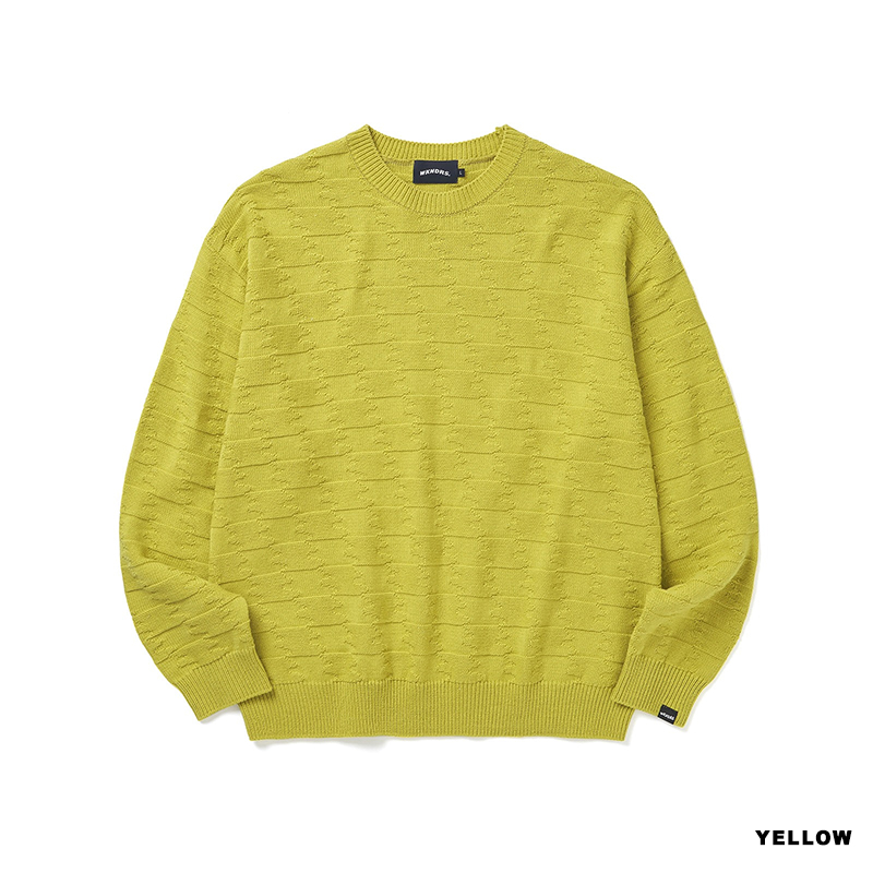 WKNDRS(ウィーケンダーズ)/ PUZZLE SWEATER -2.COLOR-(YELLOW)