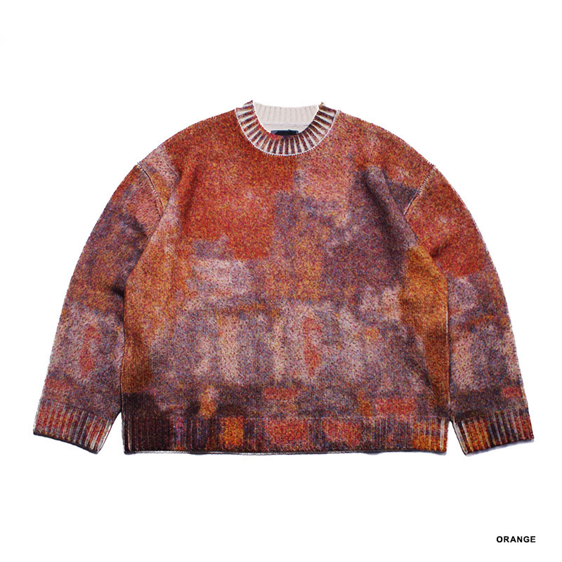 SCWEAR(スクウェア)/ ABSTRACT PAINTING KNIT -2.COLOR-
