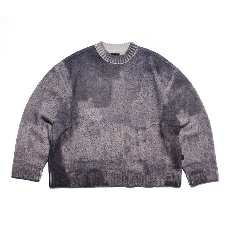 SCWEAR(スクウェア)/ ABSTRACT PAINTING KNIT -2.COLOR-(GREY)