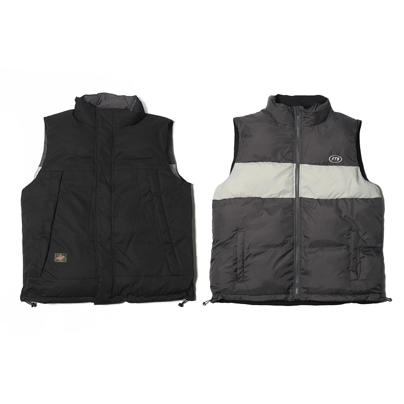 FLIP THE SCRIPT(フリップザスクリプト)/ REVERSIBLE PUFF VEST -2.COLOR-(BLACK)