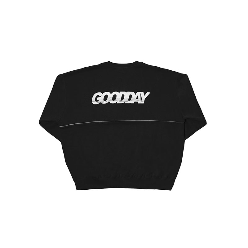 GOOD DAY(グッデイ)/ PIPING WIDE CREW SW -2COLOR-(BLACK)
