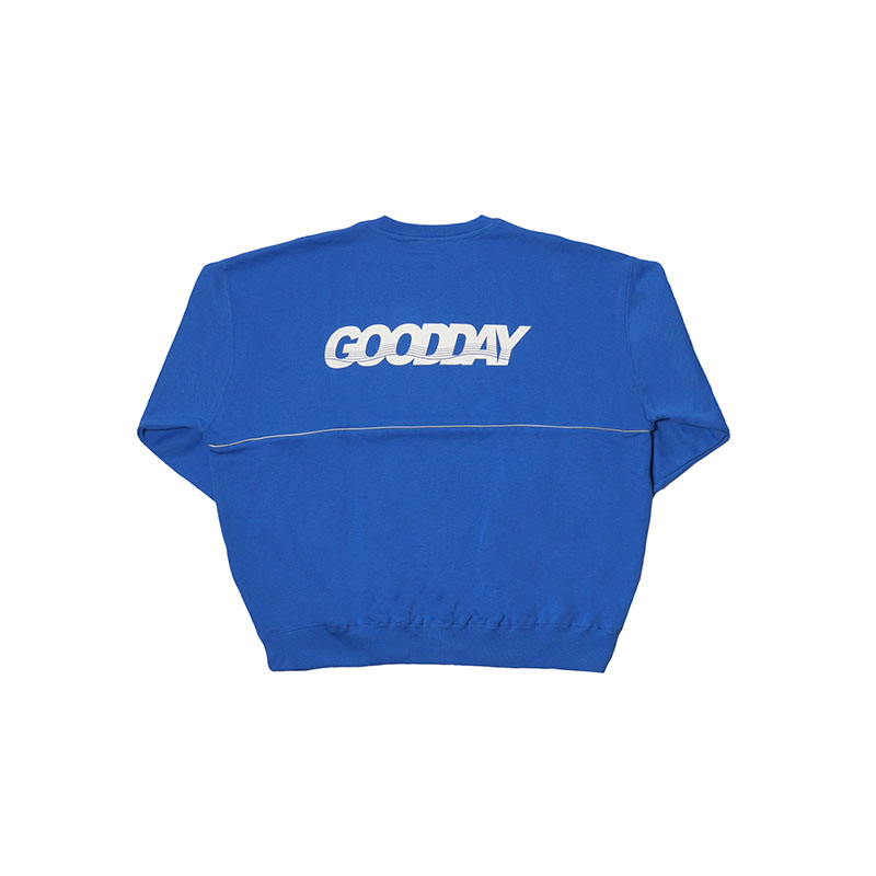 GOOD DAY(グッデイ)/ PIPING WIDE CREW SW -2COLOR-(BLUE)