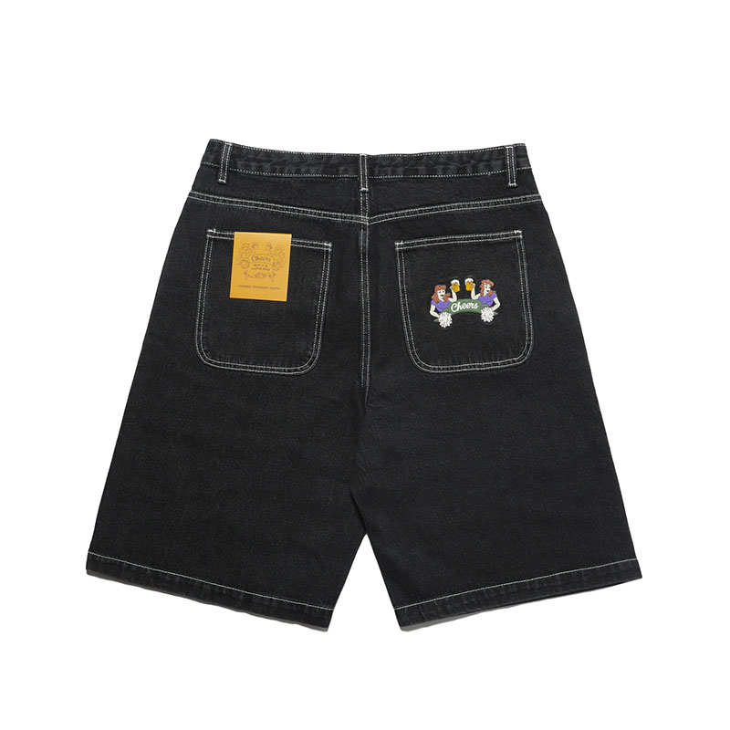 Cheers(チアーズ)/ BIG DENIM SHORTS -BLACK-