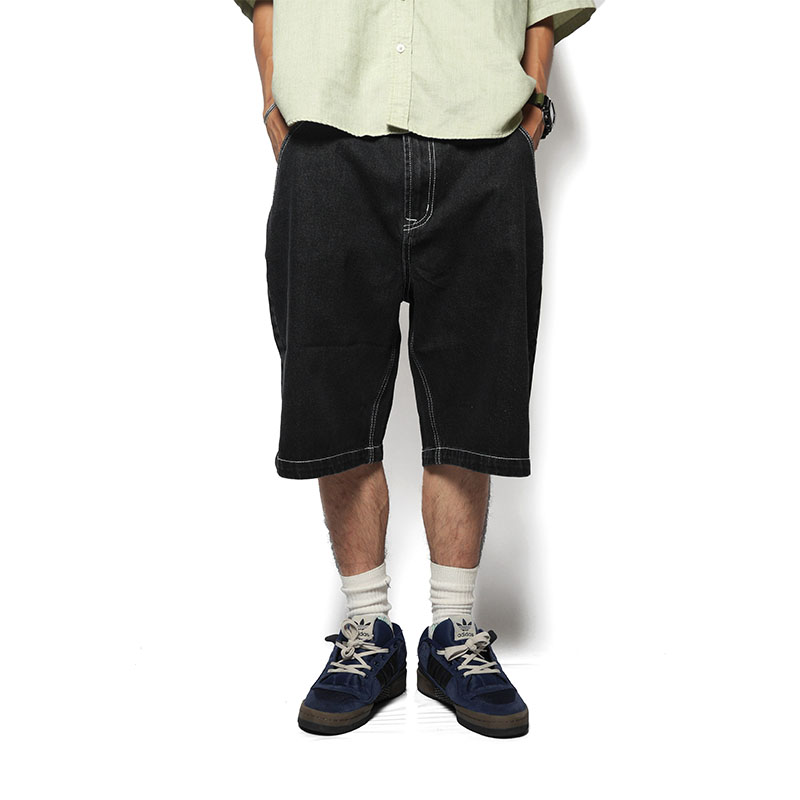 Cheers(チアーズ)/ BIG DENIM SHORTS -BLACK-