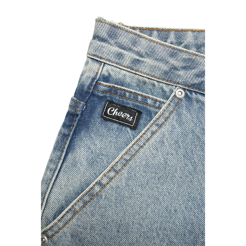 Cheers(チアーズ)/ BIG DENIM SHORTS -USED.INDIGO-