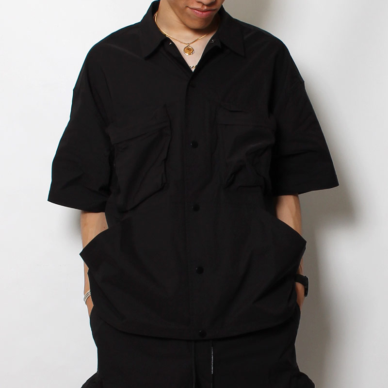 Cheers Urban Exploration(チアーズ アーバン エクスプロレーション)/ CARGO POCKET SS SHIRTS -BLACK-