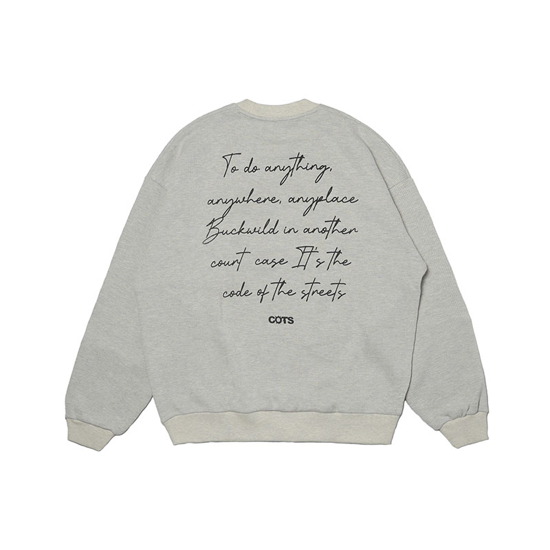 COTS(コッツ)/ THERMAL CREWNECK -2.COLOR-(ASH)
