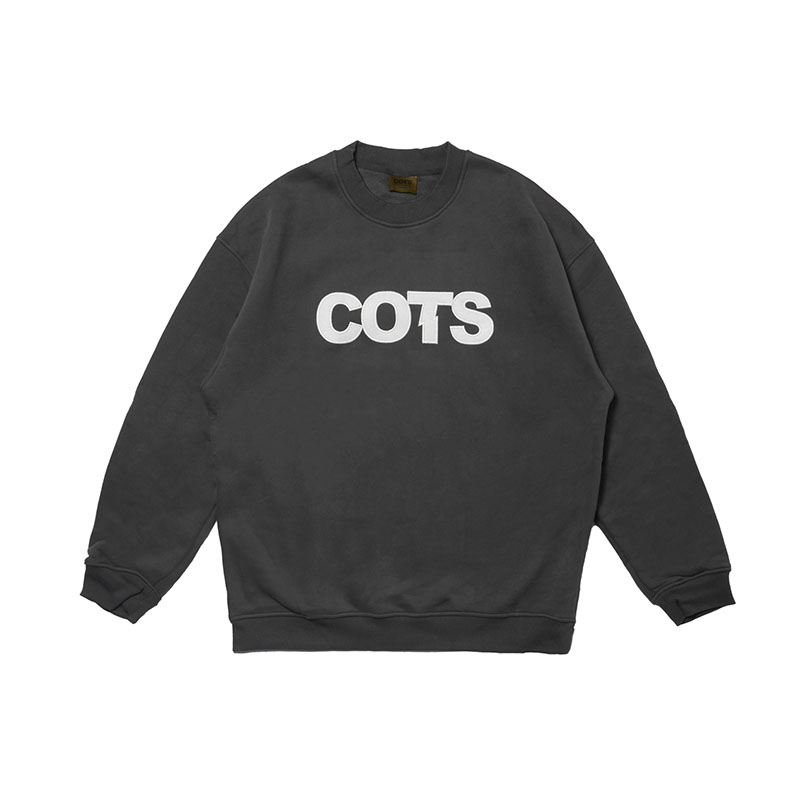 COTS(コッツ)/ LOGO CREWNECK -4.COLOR-(CHRACOAL)