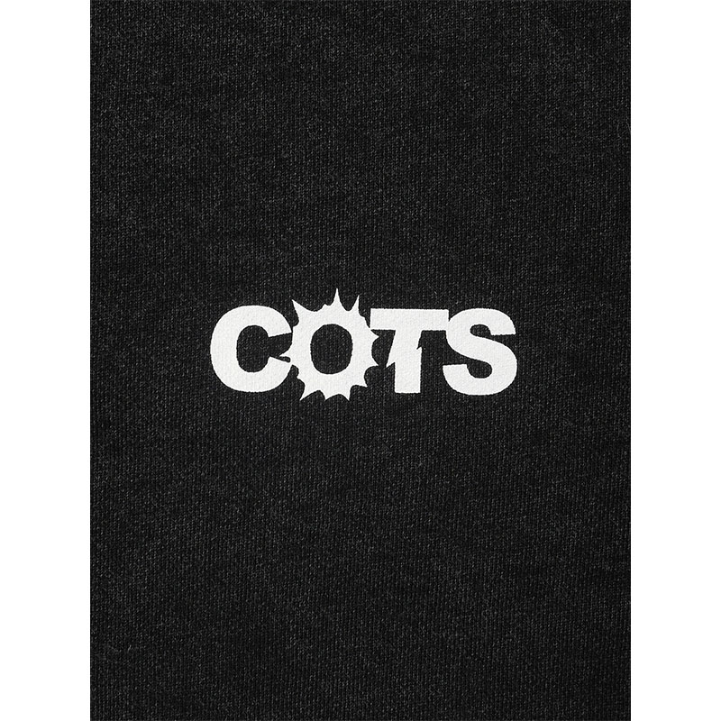 COTS(コッツ)/ DAMEGE CREWNECK -BLACK-