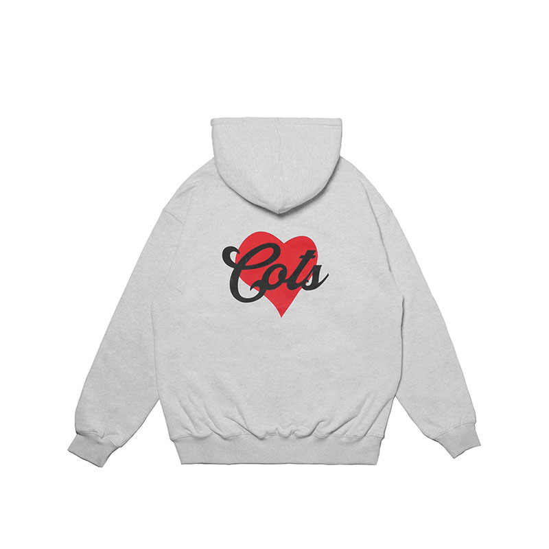 COTS(コッツ)/ HEART ZIP HOODIE -2.COLOR-(A.GREY)