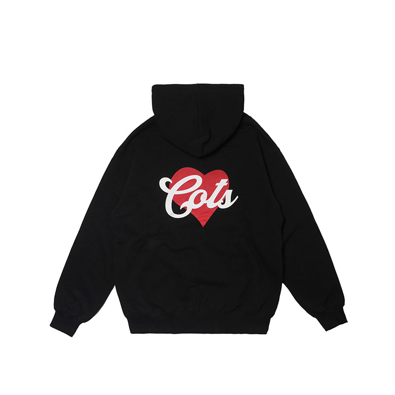 COTS(コッツ)/ HEART ZIP HOODIE -2.COLOR-(BLACK)