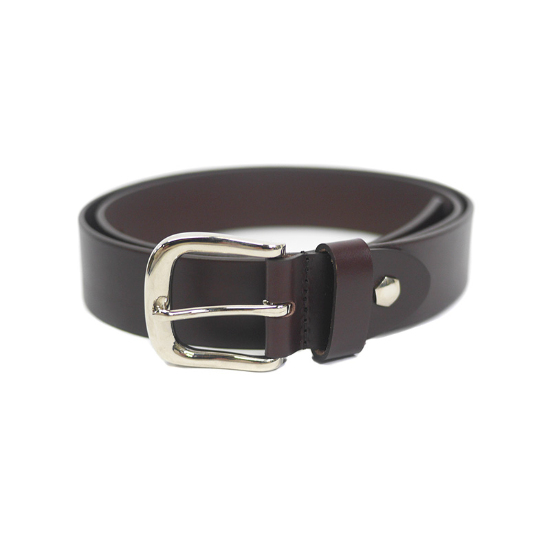 E.S.P.ORIGINAL(イーエスピーオリジナル)/ E.S.P. LEATHER BELT -BROWN×SILVER-