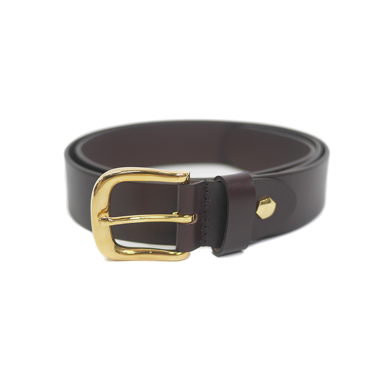 E.S.P.ORIGINAL(イーエスピーオリジナル)/ E.S.P. LEATHER BELT -BROWN×GOLD-