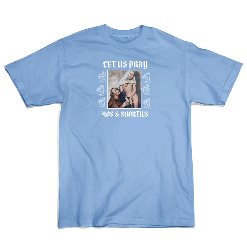 40s&Shorties(フォーティスアンドショーティース)/ LET US PRAY TEE -2.COLOR-(BLUE)