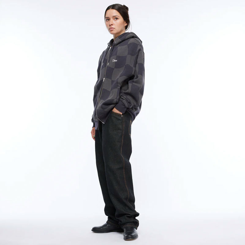 スーパーセール期間限定 MTL(ダイム)/ Dime CLASSIC -2.COLOR ZIP-HOODIE CHECKMATE トップス