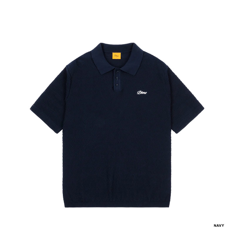 Dime MTL(ダイム)/ Wave Cable Knit Polo -2.COLOR-