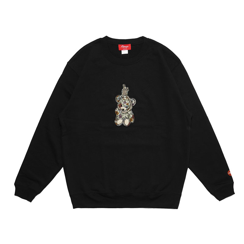 FLOWP(フロープ)/ FLOWER KUMA CREW SW -2COLOR-(BLACK)