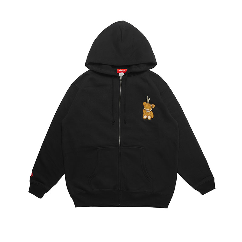 FLOWP(フロープ)/ KUMA ZIP HOOD -2COLOR-(BLACK)
