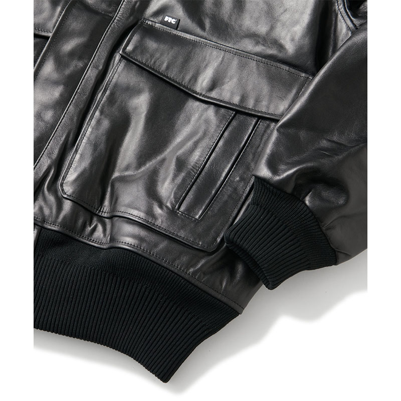 FTC(エフティーシー)/ LEATHER A-2 FLIGHT JACKET -BLACK-