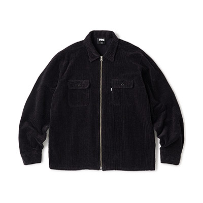 FTC(エフティーシー)/ CORDUROY ZIP UP SHIRT -BLACK-
