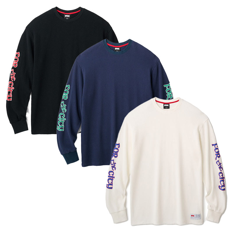 FTC(エフティーシー)/ SLEEVE LOGO WAFFLE THERMAL TOP -3.COLOR-