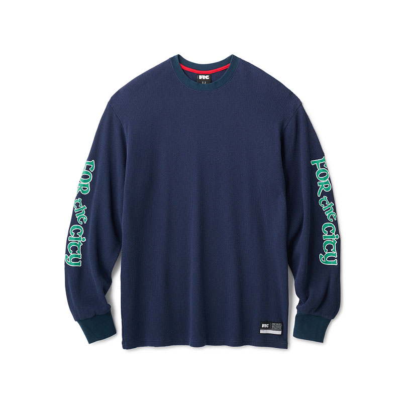 FTC(エフティーシー)/ SLEEVE LOGO WAFFLE THERMAL TOP -3.COLOR-(NAVY)